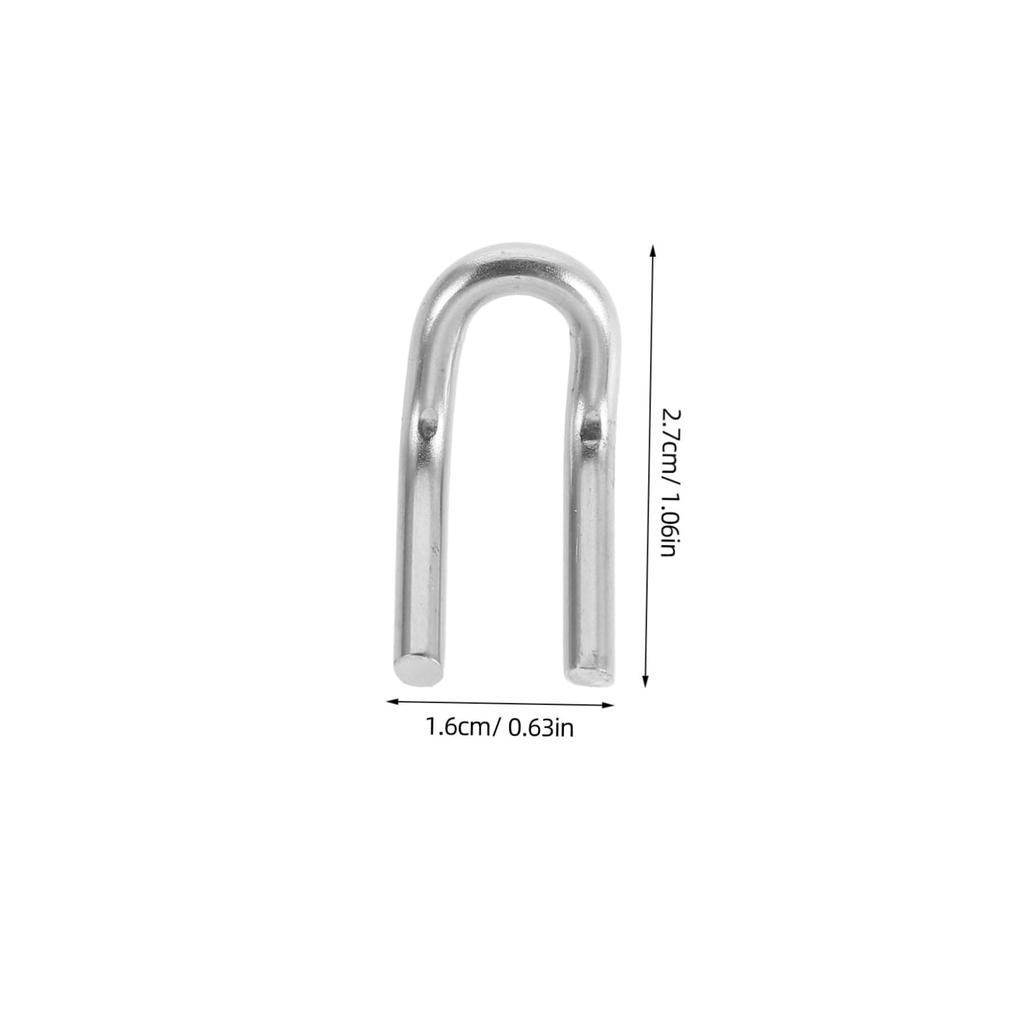 PAMINGONO 4 Pcs Stainless Steel Motorcycle Spring Hooks U-Shaped Fasteners for Improved Performance
