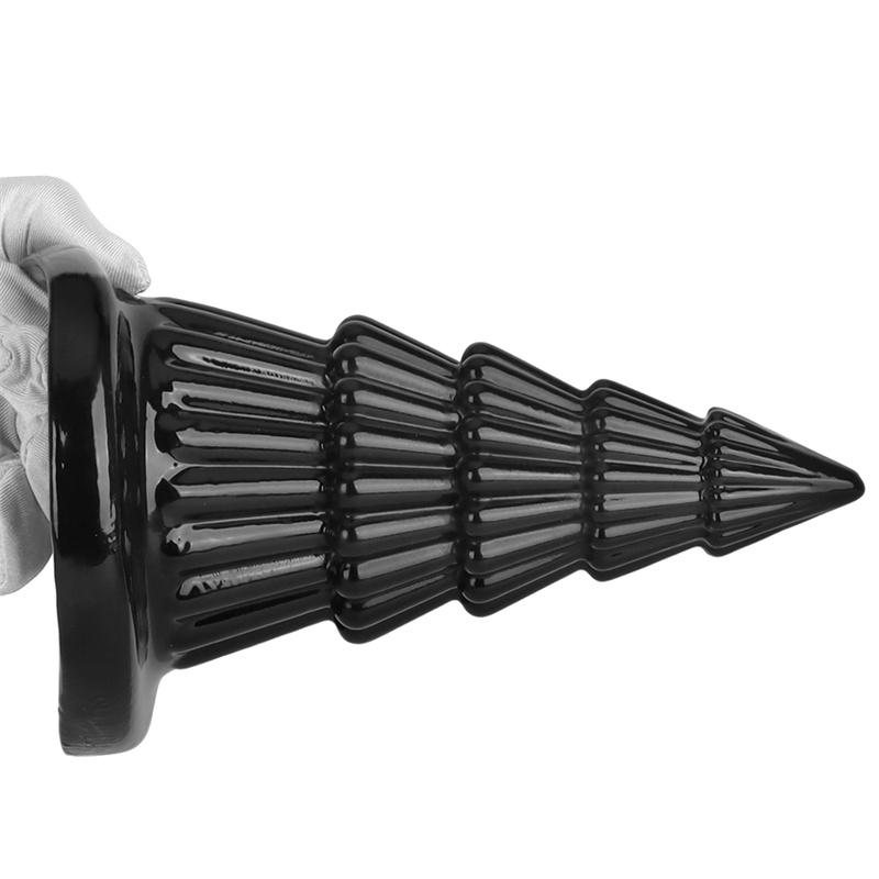 Black Christmas Tree Soft Super Large Anal Plug Suction Cup Anal Sex Products Extra Large Thick Fisting Toy