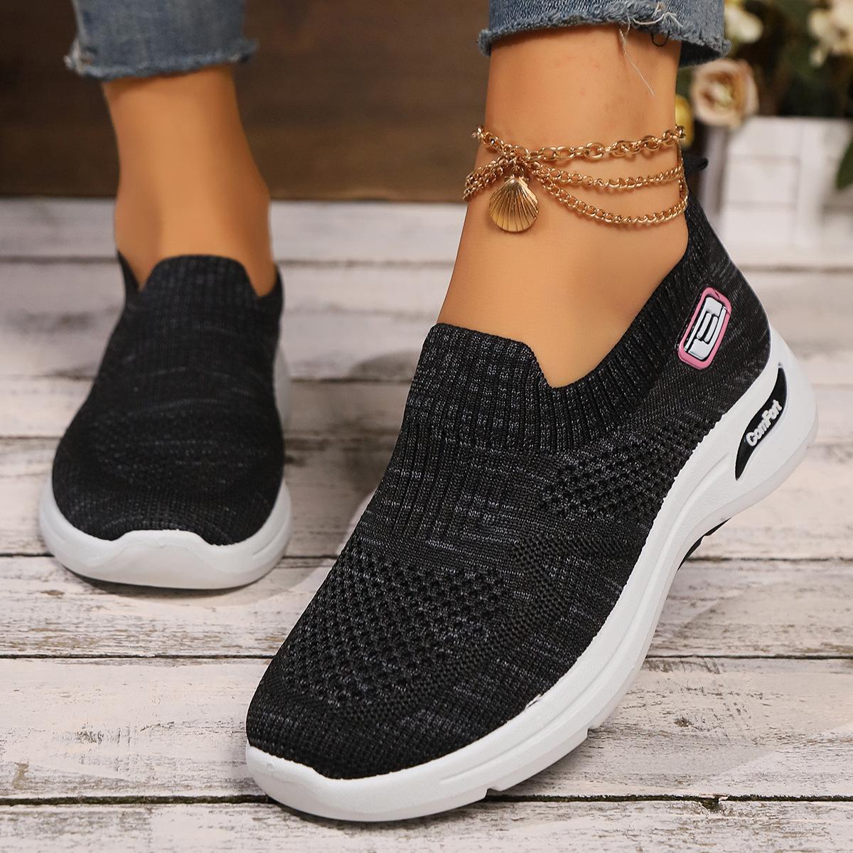 

Летняя дышащая повседневная обувь мягкая подошва обувь на один педаль женская обувь 41 чёрный