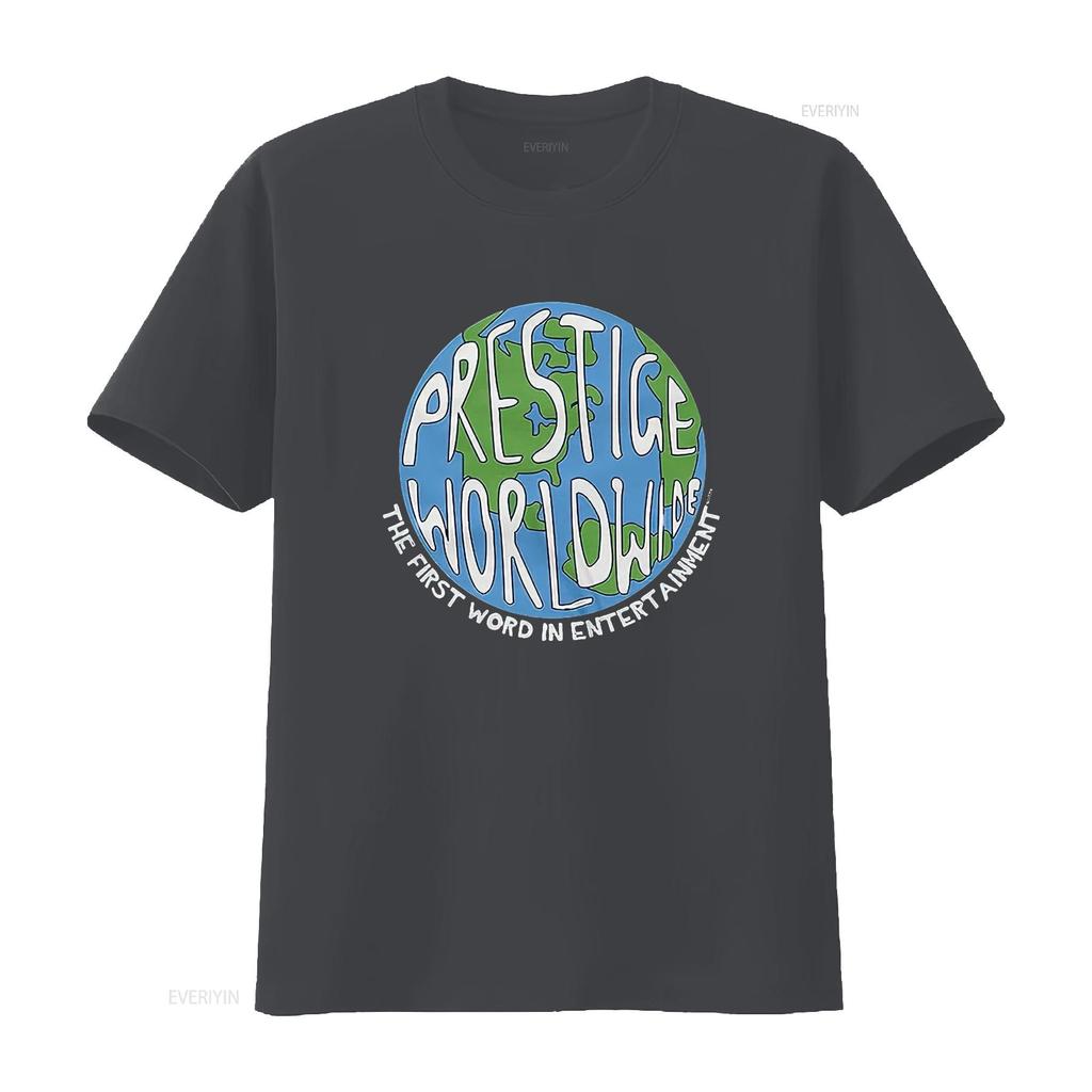 Prestige Worldwide T-Shirt vintage gewaschenes Oberteil für den Alltag Stilvoll dehnbar Designer-Kleidung Atmungsaktiv leicht weich