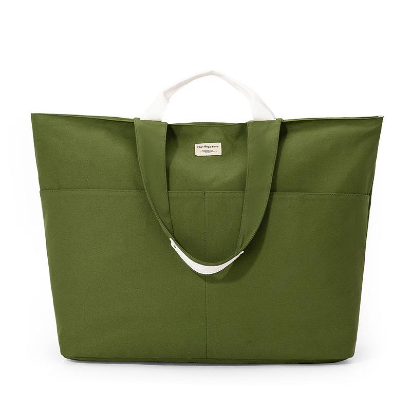 Damen Große Canvas-Tasche: Vielseitige Einkaufs-, Pendler- und Strandtasche