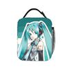 Hatsune Miku Insulated Lunch Bags Portable Anime Meal Container Thermal Bag Tote Lunch Box Beach Travel Food Handbags