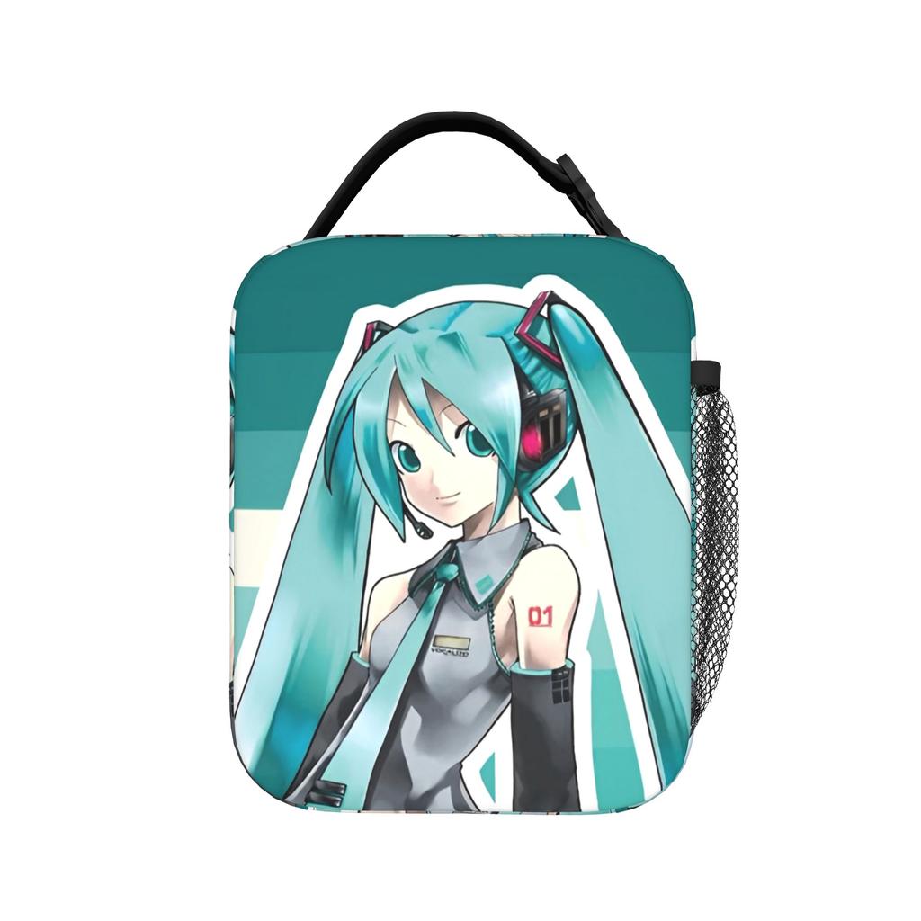 Hatsune Miku Insulated Lunch Bags Thermal Bag Reusable,Lunch Container Kawaii  Anime Leakproof Tote Lunch Box Food Bag College