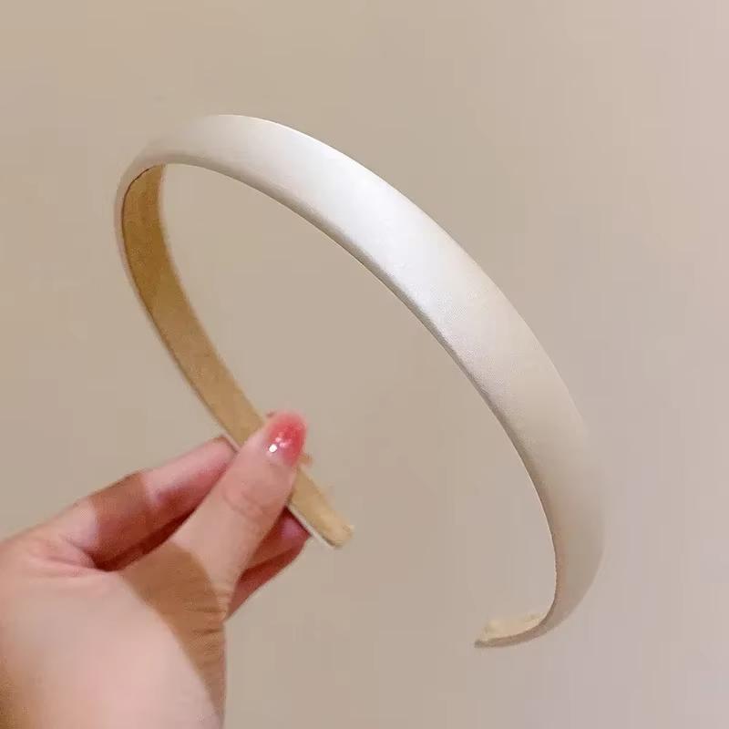 

Однотонные ретро премиум атласные повязки на голову шириной 1,5 см для женщин и девочек, винтажная основа для вечеринки, подарок, аксессуары для волос