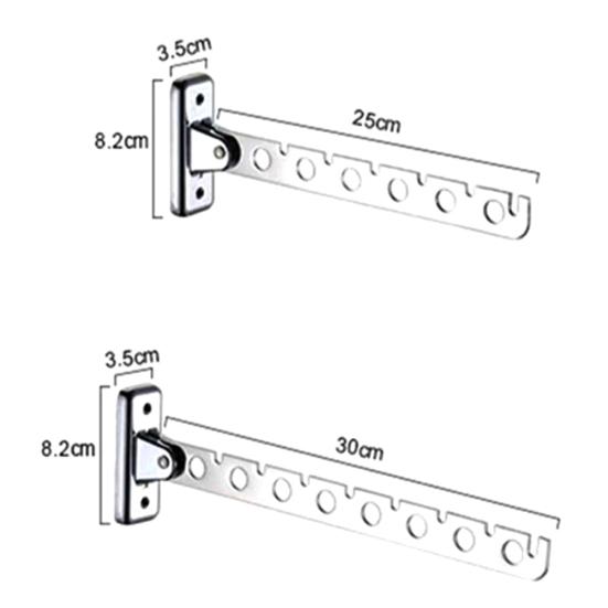 45451 Holes Foldable Steel Wall Mounted Stainless Hanger Clothes Hook Drying Rack