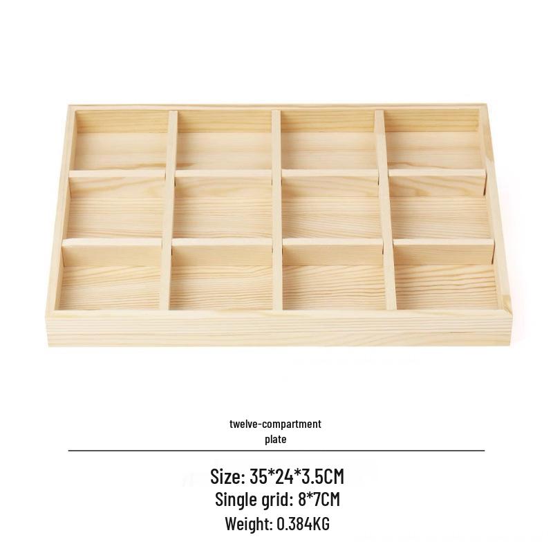 Solid Wood Jewelry Display & Storage Tray for Bracelets, Bangles, and Loose Beads.