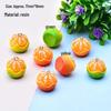 Colorful 3D Cartoon Orange Pendant Keychain - Resin Fruit Toy Jewelry Accessory.