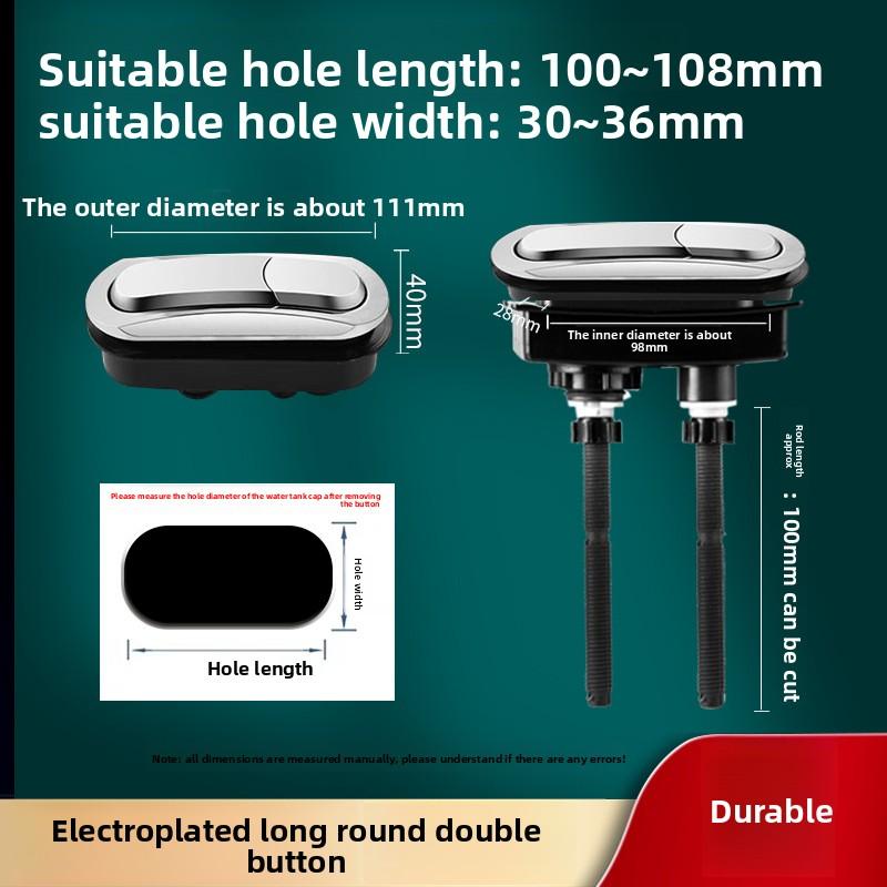 5PCS 38/48/58mm Universal Dual Flush Toilet Water Tank Button Round Valve Push Button Seat Water Tank Valve Bathroom Parts