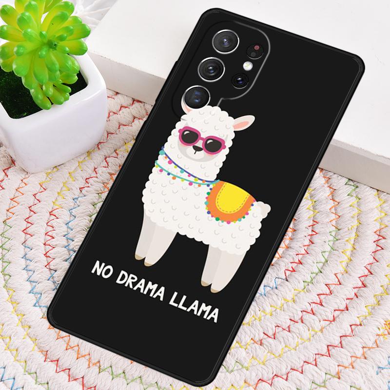 No Drama Llama No Prob-llama Alpaca Silicone Phone Case For Samsung Galaxy note 10 pro S26 S25 S24 S23 S22 S21 Plus Ultra Cover