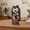 Creative Housewarming Gifts for Friends Multi Layer Wooden Owl Figurine, 3D Layered Crafts, Wood Handcrafted Figurines Carving Animal Ornaments
