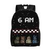Mochila de Jogo de Terror FNAF Masculina Mochilas Grandes Poliéster Casual Bolsas para Ensino Médio Viagem Mochila Personalizada