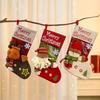 Weihnachtssocken Cartoon Weihnachtsmann Schneemann ELCH Geschenktüte XMAS Party Dekorative 3D Puppe Strümpfe mit Knopf YFA2086