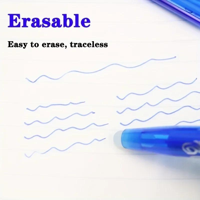 Set da 8 pezzi Penna Gel Cancellabile Multicolore Punta da 0,5 mm Pittura Scrittura Disegno Scuola Nero Blu Rosso Rosa Arancione Verde Viola Azzurro