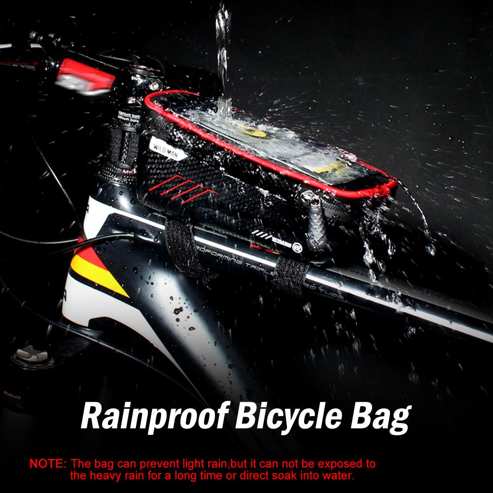 Bike Phone Bags Phone Holder Case Waterproof Bicycle Front Frame Tube Bag