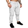Men's Spring and Autumn Long Pants Fashion Casual Drawstring Elastic Pants Solid Trousers with Pockets