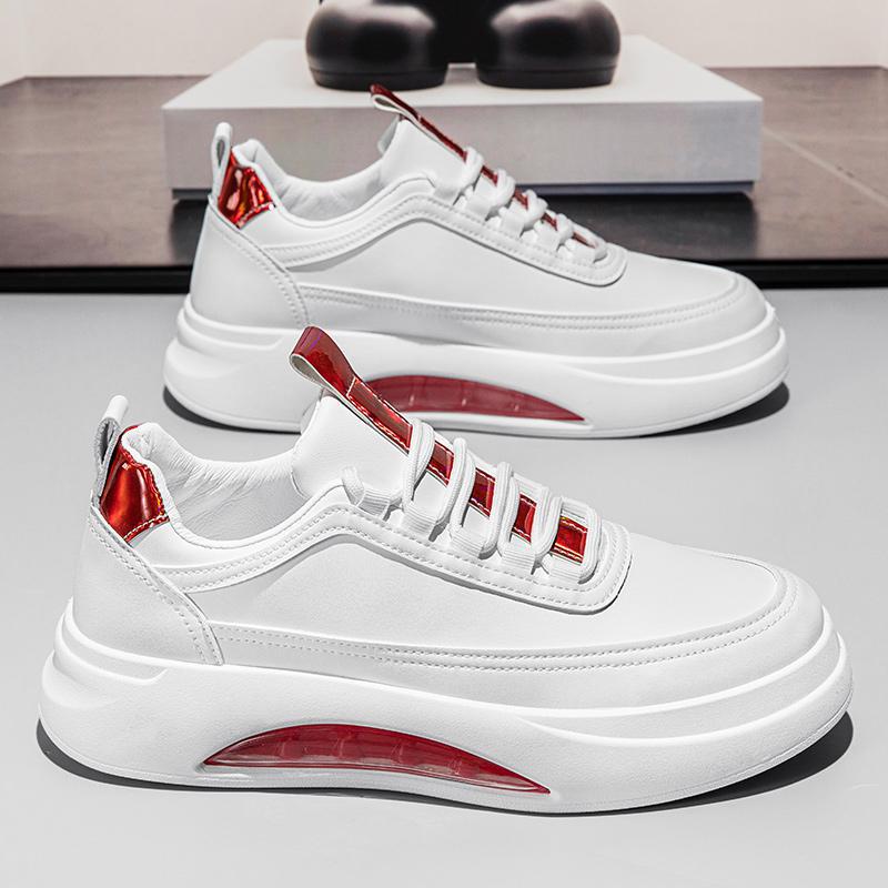 

2025 осень новые дышащие повседневные туфли на толстой подошве спортивные студенческие взрывные белые туфли прогулочные туфли молодежная обувь мужская 44