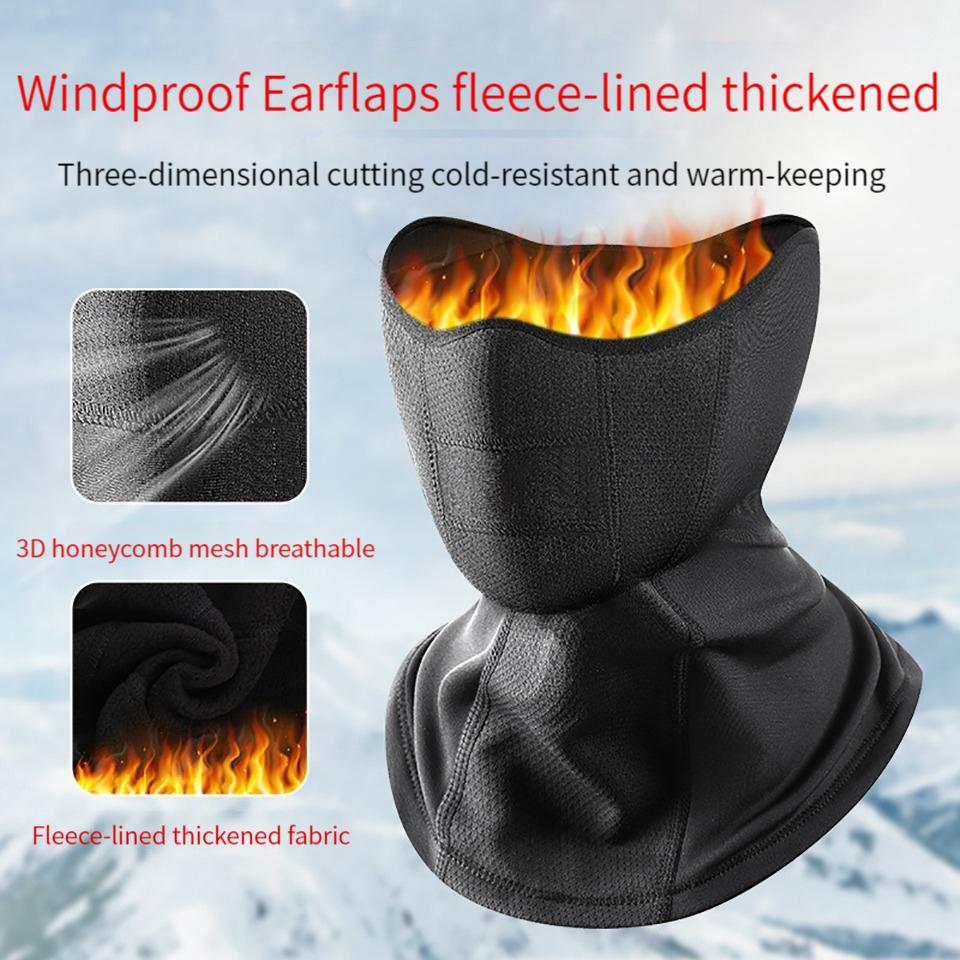 Loogdeel Cycling Bandana Winter Warm Cold Resistant Skiing Riding Running Windproof Face Mask Motorcycle Bike Neck Scarf Unisex