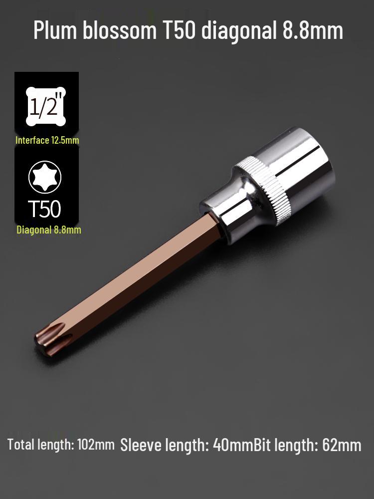 Multibit Screwdriver with Flower, Hexagon, Torx, Spline, and Six-Lobe Heads