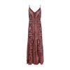 GMXIA Women's Boho Halter Long High Waist V-Neck Printed Floral Dresses