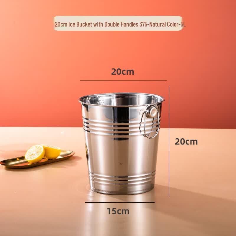 Qiwei Stainless Steel Ice & Snack Bucket