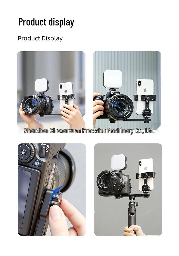Metal Straight Crossbar Allen Bracket for DJI Pocket3 Camera, Phone, DSLR Dual-Machine Positioning