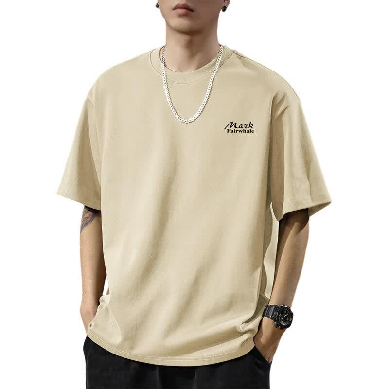 

Mark Fairwhale Men s 260G Heavyweight Premium Cotton Loose Drop-Shoulder T-Shirt M