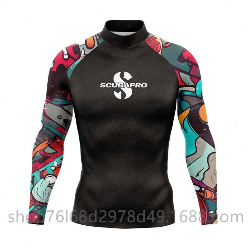 SCUBA Surfing Wear Outdoor Sunscreen Snorkeling Swimwear Long-sleeved Split Top Quick-drying Diving Suit Support