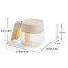 Transparent Glass Seasoning Jar Household Flip Cover With Spoon Chicken Essence Salt Kitchen Monosodium Glutamate Seasoning Box