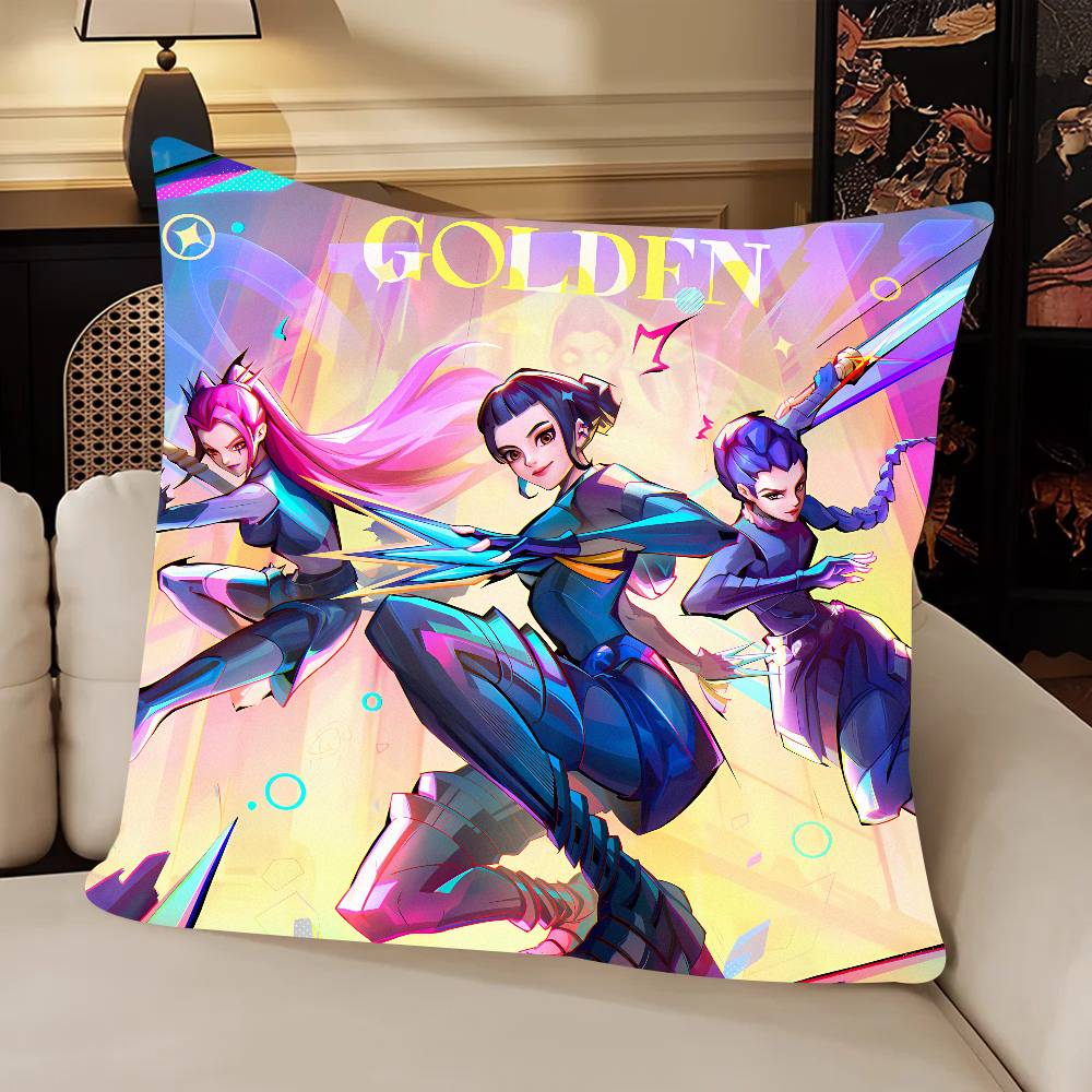 Popular K-KPopS Cool D-Demon Top H-Hunters Pillow Case Cushion Cover Decor Home Throw For Couch Camping Pillow Cover Decorations