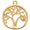 Tree of Life Pendant: 14K Gold-Plated Copper, High Color Retention, Hollow Tree Necklace & Bracelet Charm.