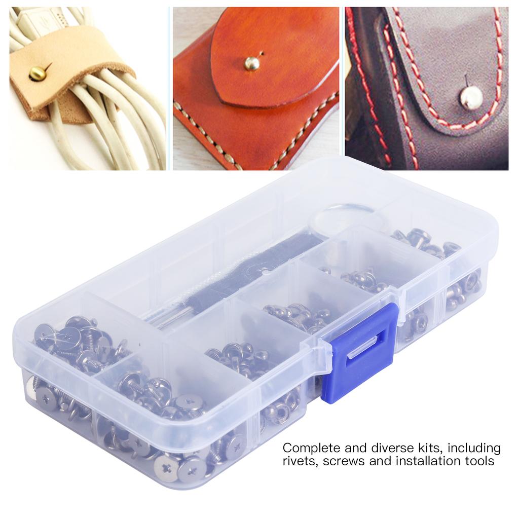 Monk Head Rivets Aluminum Material Leather Craft Costume Making Punching Supplies Screw Kit