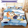 3Pcs Custom Name Bluey Bedding Set Duvet Cover Closure Includes 1Duvet Cover 2Pillowcases Soft And Comfortable For All Seasons