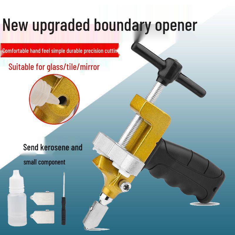 Diamond Glass and Tile Cutter Set: Ceramic Tile Scorer & Breaker for Thick Glass