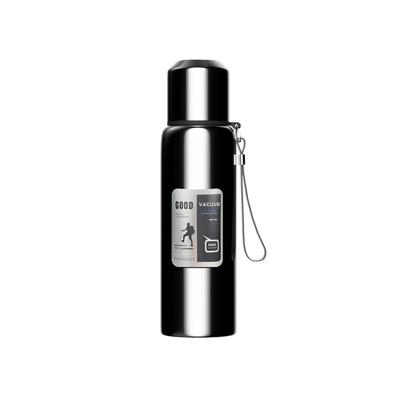 Water Bottle Thermos Cup Men's Outdoor Travel Water Cup Large Capacity 111 Stainless Steel Double Layer Vacuum Liner All Steel Thermal Insulation Pot