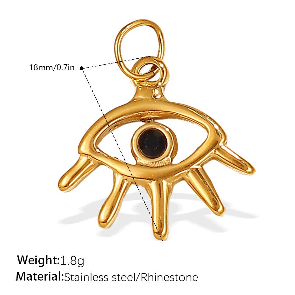 Cross-border Rhinestone Evil Eye Stainless Steel Pendant & Keychain Bracelet Collection