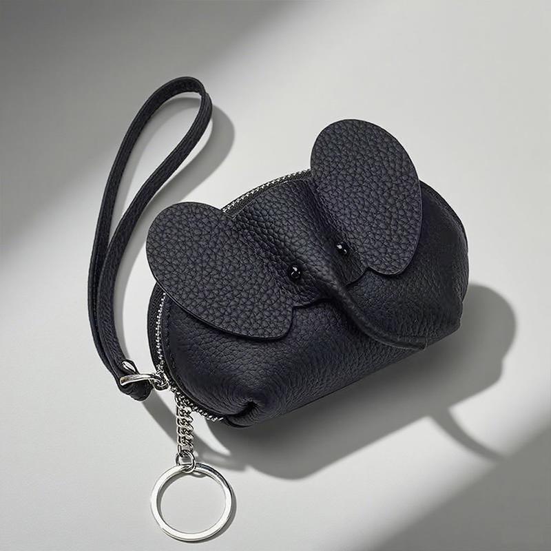 PU-Leder Baby Elefant Münzbörse Damen Tasche Anhänger Kreativer Kartenhalter Aufbewahrung Lippenstift Umschlag Reißverschluss Geldbörse