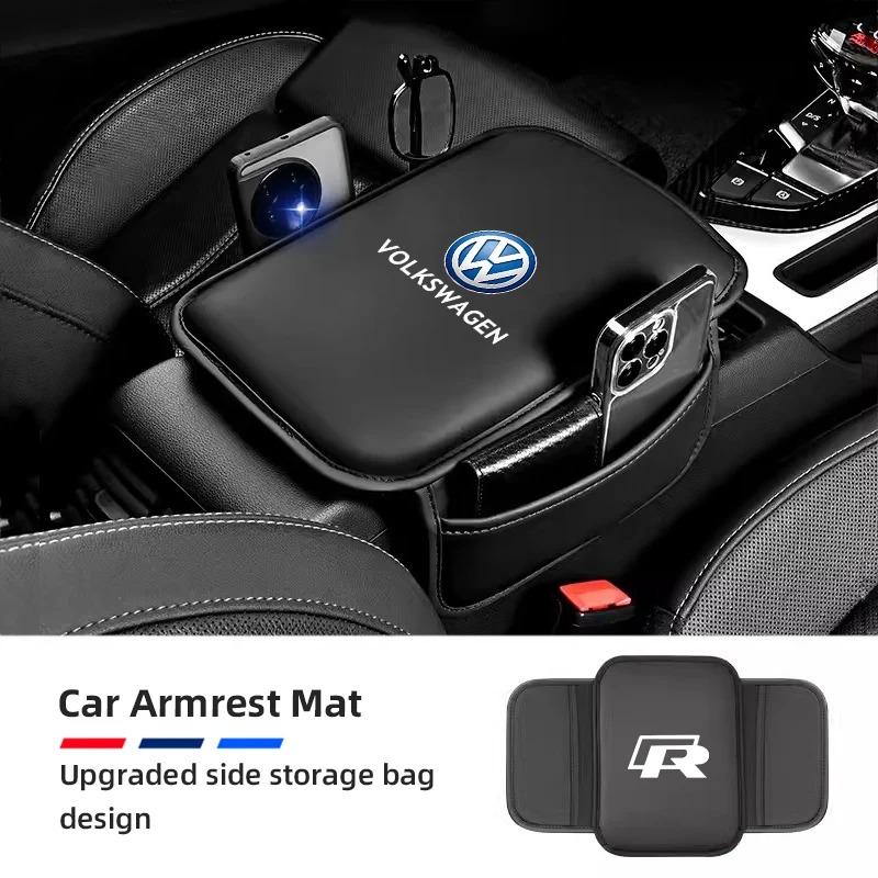 Car Armrest Cushion Armrest Mat Inner Storage Bag Accessories For VW GTI Polo Golf Passat Tiguan Arteon Tuarec CC Taikoo Dd0