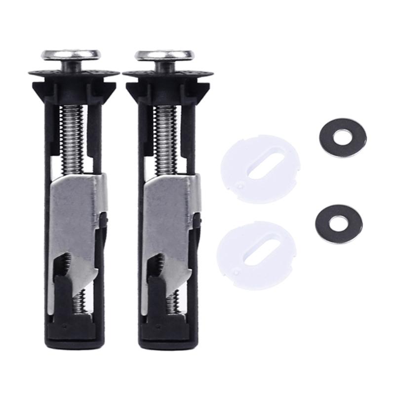 Toilet Seat Fastener Set Waterproof Stainless Steel Mounting Bolts with Expansion Sleeves and Washers, 2 Piece Set for Bathroom Repair