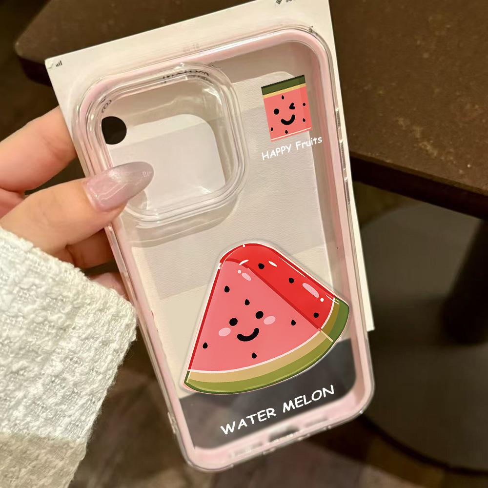 Ins Wind Summer Watermelon for iPhone17 Pro Max Mobile Phone Protective Case 16 Simple 15Pro Niche 14