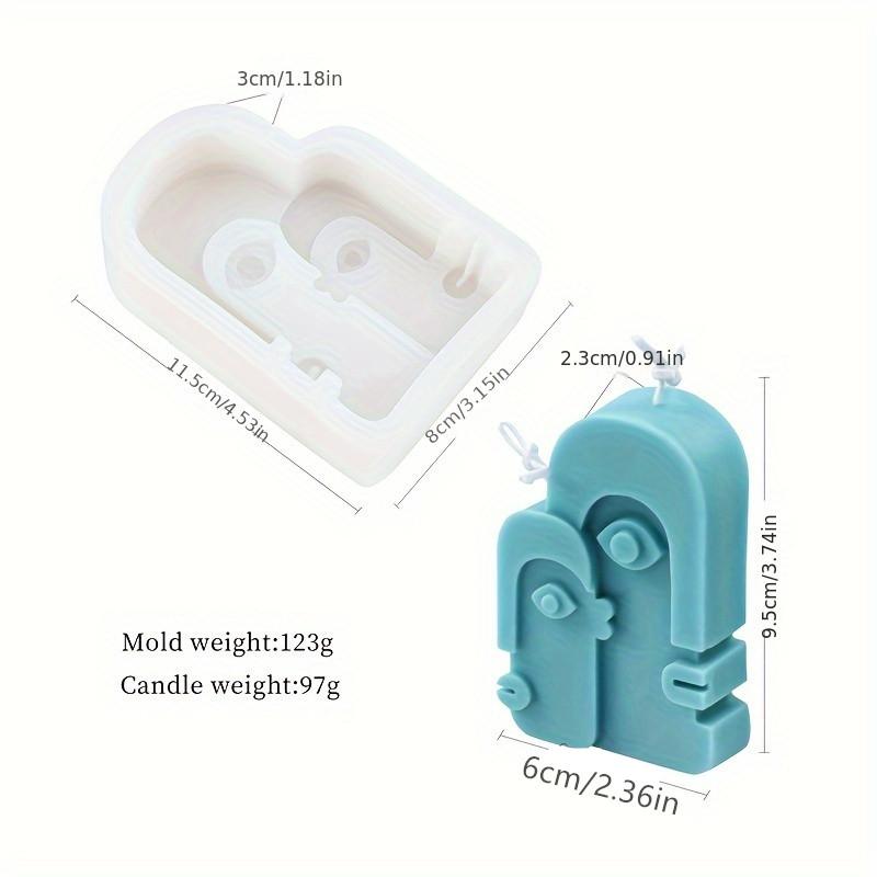 3D Art Abstract Human Face Candle Silicone Mold DIY Nordic Design Candle Making Plaster Aromath Soap Molds Home Decor Craft Gift