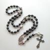 Vintage Religiöse Katholische Kreuz Rosenkranz Halskette Perlen Heilige Figur Jesus Hängen Anhänger Jesus Rosenkranz Halskette Für Frauen Männer