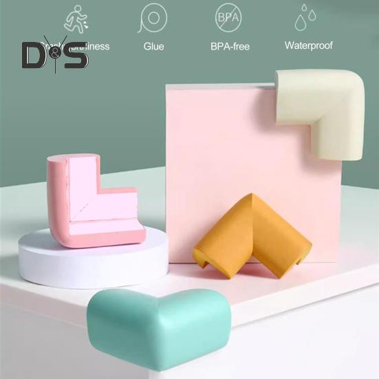 10 Stück Möbeleckenschutz, Antikollisionsschutz, babysicher, weich, selbstklebend, für Tisch und Schreibtisch, rechtwinklig, scharfe Kanten, Eckenschutz, Stoßstangenschutz