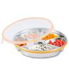 Divided Serving Tray with Sealing Lid 5 Compartments Snack Platter Large Capacity Snackle Box Containers for Party Travel Picnic