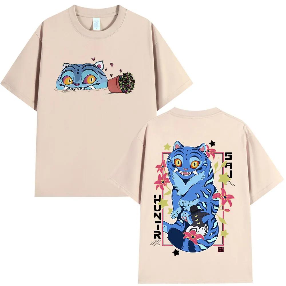 Hot Sale KPOP Demon Hunter RUMI Graphic Print T-shirt O-Neck Women Men Short Sleeve Comfortable Soft Loose Casual Oversized Summer New Tee