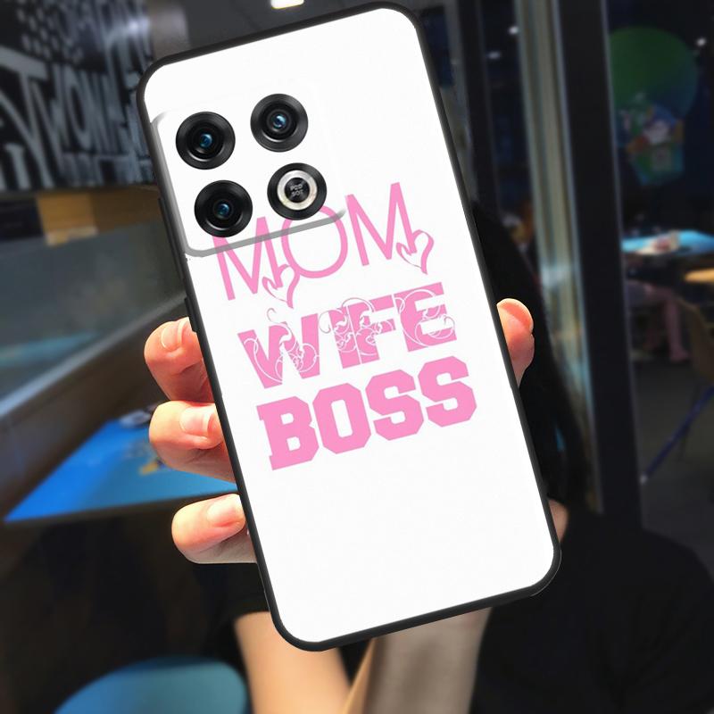 Wife Mom Boss Quotes Funda For OnePlus 13 12 R 11 9 10 Pro 8T 9RT 10T OnePlus Nord 4 CE 2 3 Lite N30 N20 Case