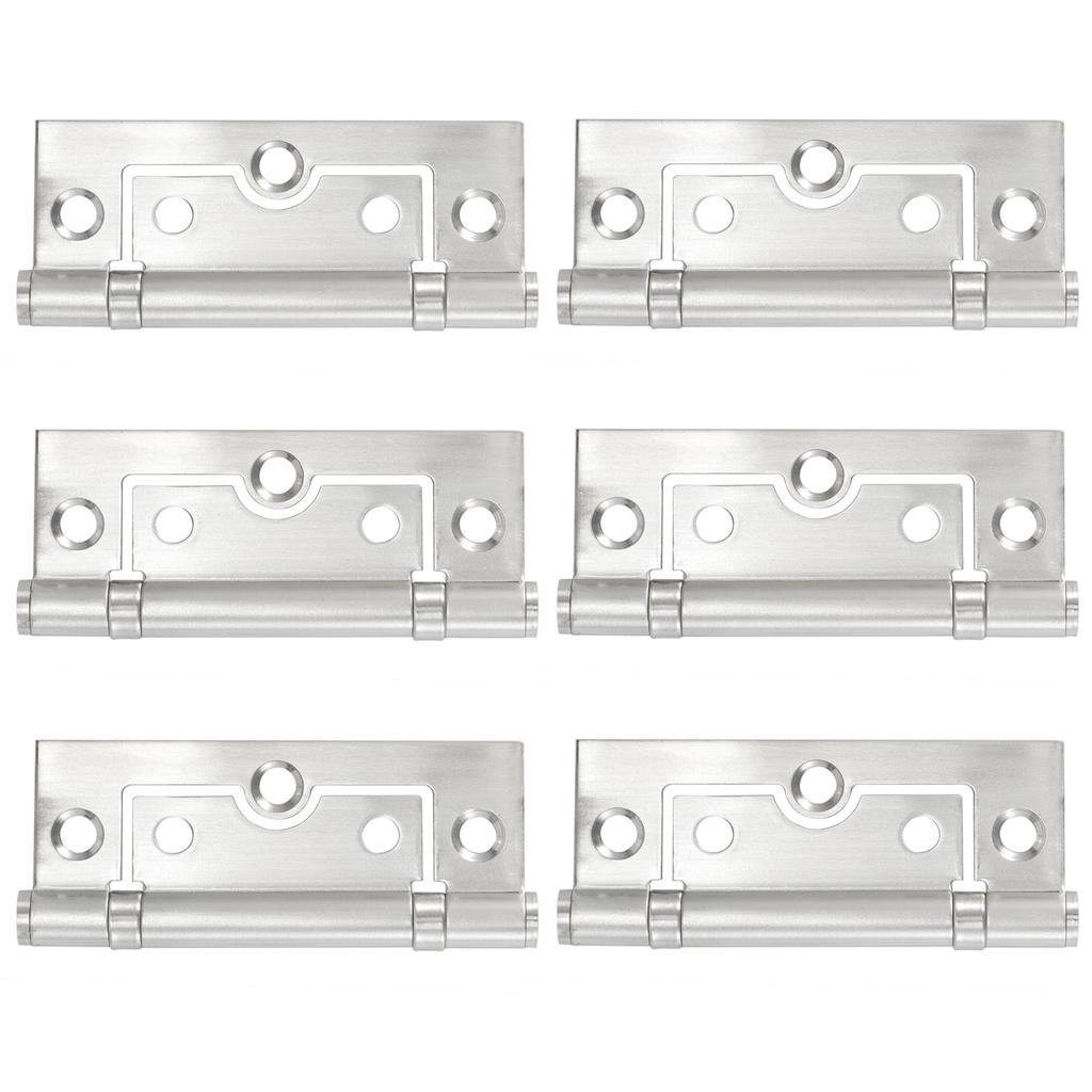 6 STÜCK Edelstahl Scharnier Geräuschlos Tür Fenster Flach öffnendes Scharnier Möbelbeschläge Zubehör