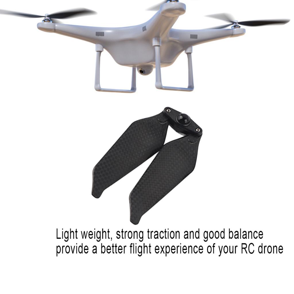 Carbon Fiber Folding 2 Blade Propeller Noise Reduction Fit for DJI Phantom 3 RC Drone (2 Pair)