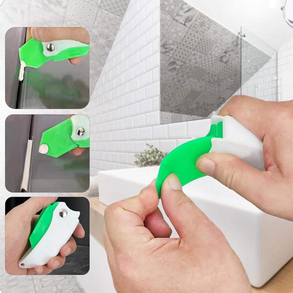 9-In-1 Multi-function Glue Scraper for Tile Window Grout Edge Removal Glass Sealant Trimmer Applicator Tool