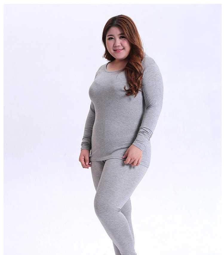 Thermal Underwear Women's Warm Fleece Pajamas Set Home Wear