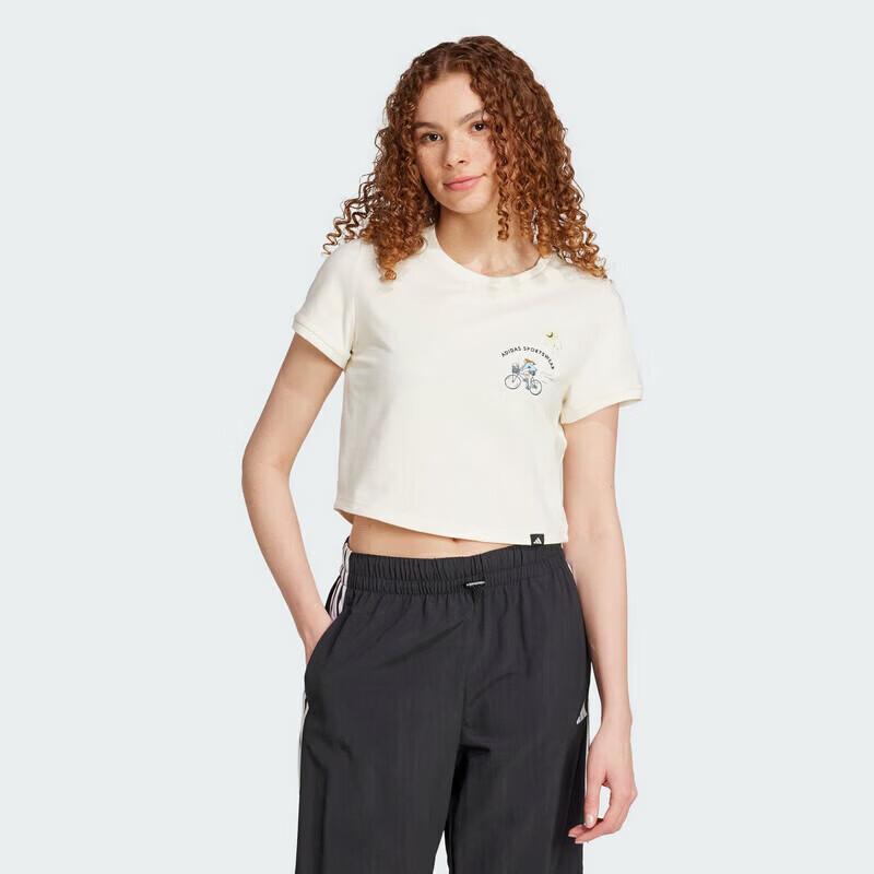 

Женская спортивная повседневная футболка с коротким рукавом Adidas JX5327 XL